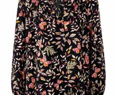 Hobbs Navy Floral Blouse