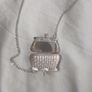 necklace with purse and mirror inside Image 6