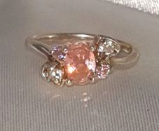 Pristine Vintage Sterling Silver Cluster