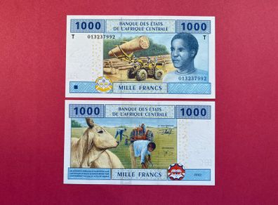 Central African States. 1000 Francs. 2002  Pick  207a  ( T ) Congo.  ( Uncirculated )