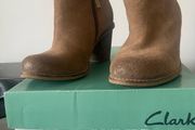 Clarks suede ankle boots
