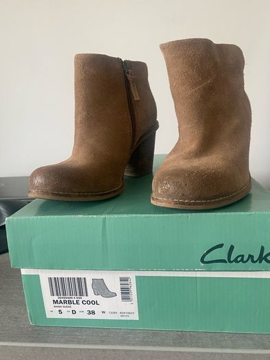 Clarks suede ankle boots