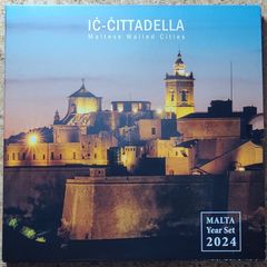 Malta Brilliant Uncirculated Euro Coin Set 2024 - Includes 2ECC Maltese Walled Cities Cittadella
