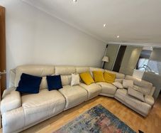 Leather corner sofa