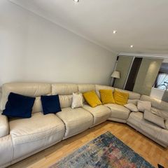 Leather corner sofa