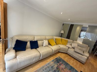 Leather corner sofa