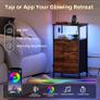 3 Drawers Chest of Drawers for Bedroom with Charging Station and LED Light Image 5