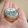 Antique Pill Box 1,4" diameter Image 2