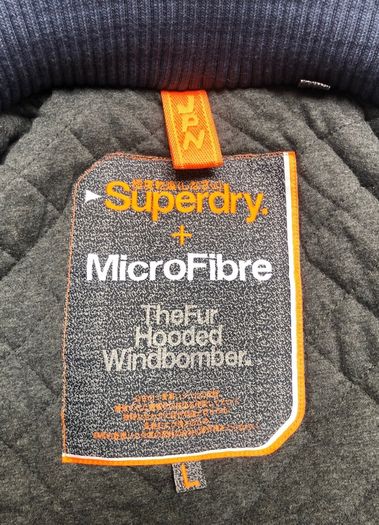 SuperDry Microfibre TheFur Hooded Windbomber Jacket
