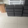 Dark Grey Chest of drawers and 2 matching lockers Image 2
