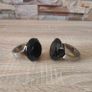 Romantic Props Decoration Two Large Black Diamonds rings Image 5