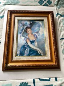Vintage Style Portrait Print in Ornate Frame