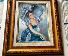 Vintage Style Portrait Print in Ornate Frame