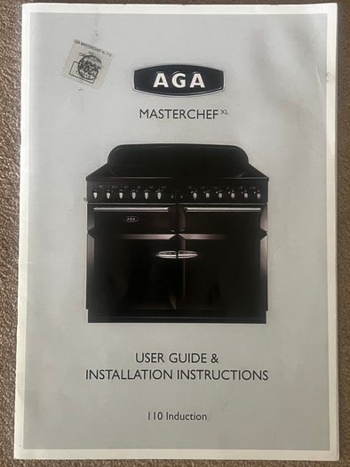 AGA Masterchef electric range cooker in cream with induction cooktop