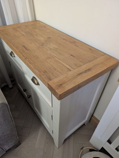 solid oak side unit