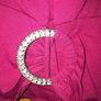 Dunnes Red Crossover effect Top with diamond detail Image 2