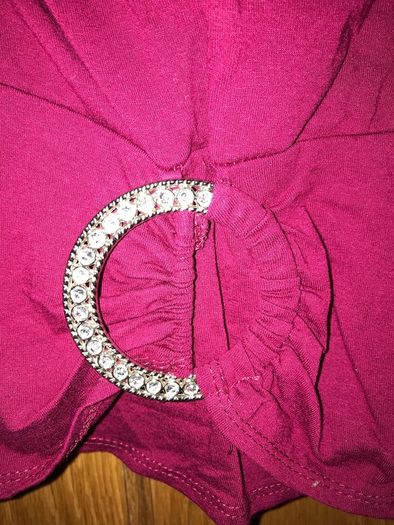 Dunnes Red Crossover effect Top with diamond detail
