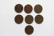 Germany 1939 Complete (all 7 ) Mint Marks set 1 Reichspfennigs