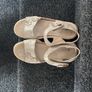 Beige Shoe tree sandals with small flowers size 6 Image 2