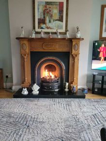 Fireplace, surround and mantlepiece