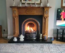 Fireplace, surround and mantlepiece