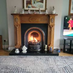 Fireplace, surround and mantlepiece