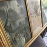 Vintage antique holly Trio print's in gold frame Image 4