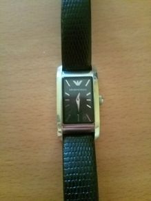 Emporio Armani ladies wrist watch black