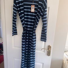 Gallery Blue Striped Cardigan 8-10 NEW