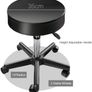 Black Adjustable Rolling Cushion Tattoo Massage Hydraulic Salon Stool,5 Wheels (FREE POSTAGE) Image 5