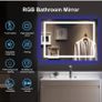 Smart Illuminated Wall Mirror for Bathroom, 70x50cm Anti Fog LED Mirror Image 7