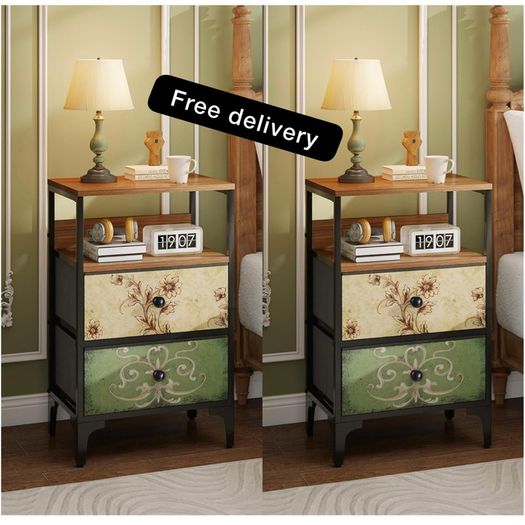 Bedside Tables set of 2,Bed Side Table for Bedroom