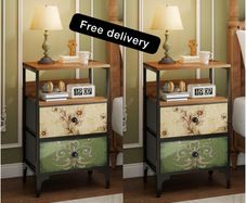 Bedside Tables set of 2,Bed Side Table for Bedroom