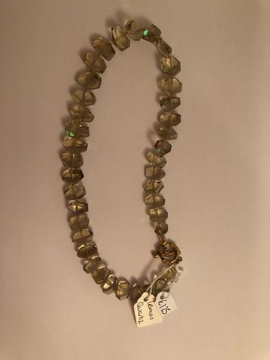 Lemon quartz necklace