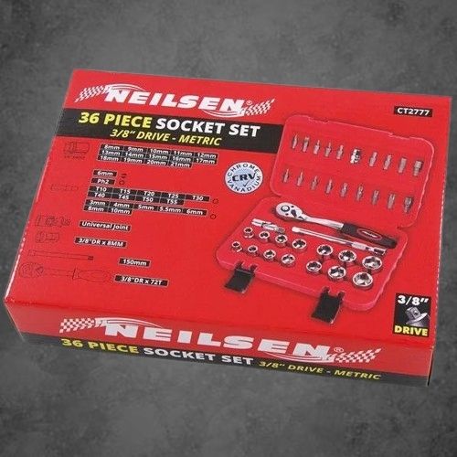 Socket And Bit Set  36pc 3/8in.drive