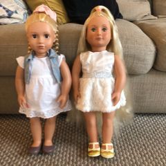 Huge Our Generation Doll Bundle, 2 Dolls, Bed, Salon Chair, Clothes & Accessories
