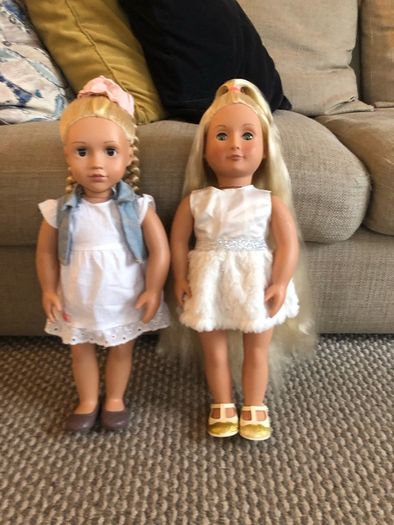 Huge Our Generation Doll Bundle, 2 Dolls, Bed, Salon Chair, Clothes & Accessories