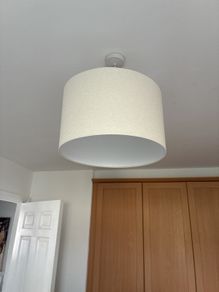 cream ceiling / lamp shade