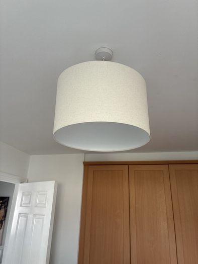 cream ceiling / lamp shade
