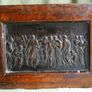 Vintage Wood Box, wood and Metal top Table Desktop Storage Box with key Image 6