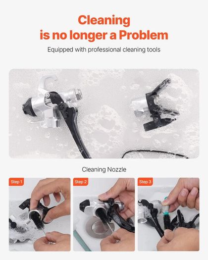 Stand Airless Paint Sprayer, 750W 3000PSI High Efficiency Electric Airless Sprayer, Fine And Even Painting Effect, Handheld Paint Sprayers for Home Interior and Exterior Furniture and Fences