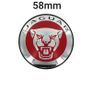 4x Hub Cover Center Wheel 58mm Jaguar Logo Badge Emblem Red/Chrome Image 2