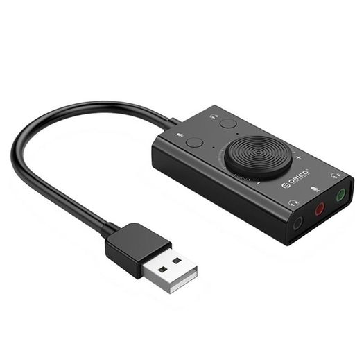ORICO Multifunction USB External Digital Stereo Sound Card (3 AUX+Full Sound Control) (For PC/Laptop/PS/Mobile/Tablet) (Brand New/Warranty)