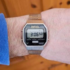 Vintage Swiss Made Darwil Digital Alarm Chrono Swiss Watch Quartz 1980s Collectable