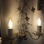 Wall Light Flower Detail Cream Beads Image 4