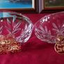 Killarney Crystal Cut Crystal Glass With Number 25 Lidded Jewelry Dish / Bowl With 22 Carat Gold Cover Handle and Footed Base Finishing Made In Ireland Image 7
