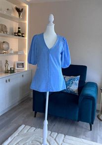 Ladies Cornflower Blue Blouse from Gallery. Size UK 10 / EU 38