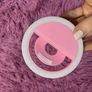 Portable Pink Selfie Ring Light USB Rechargeable, 3 Light Modes Image 6