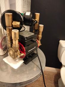 Water pump shower