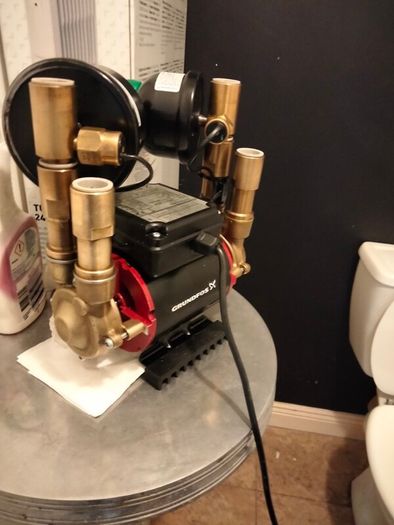 Water pump shower